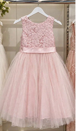 Girls pink flower girl - girls,